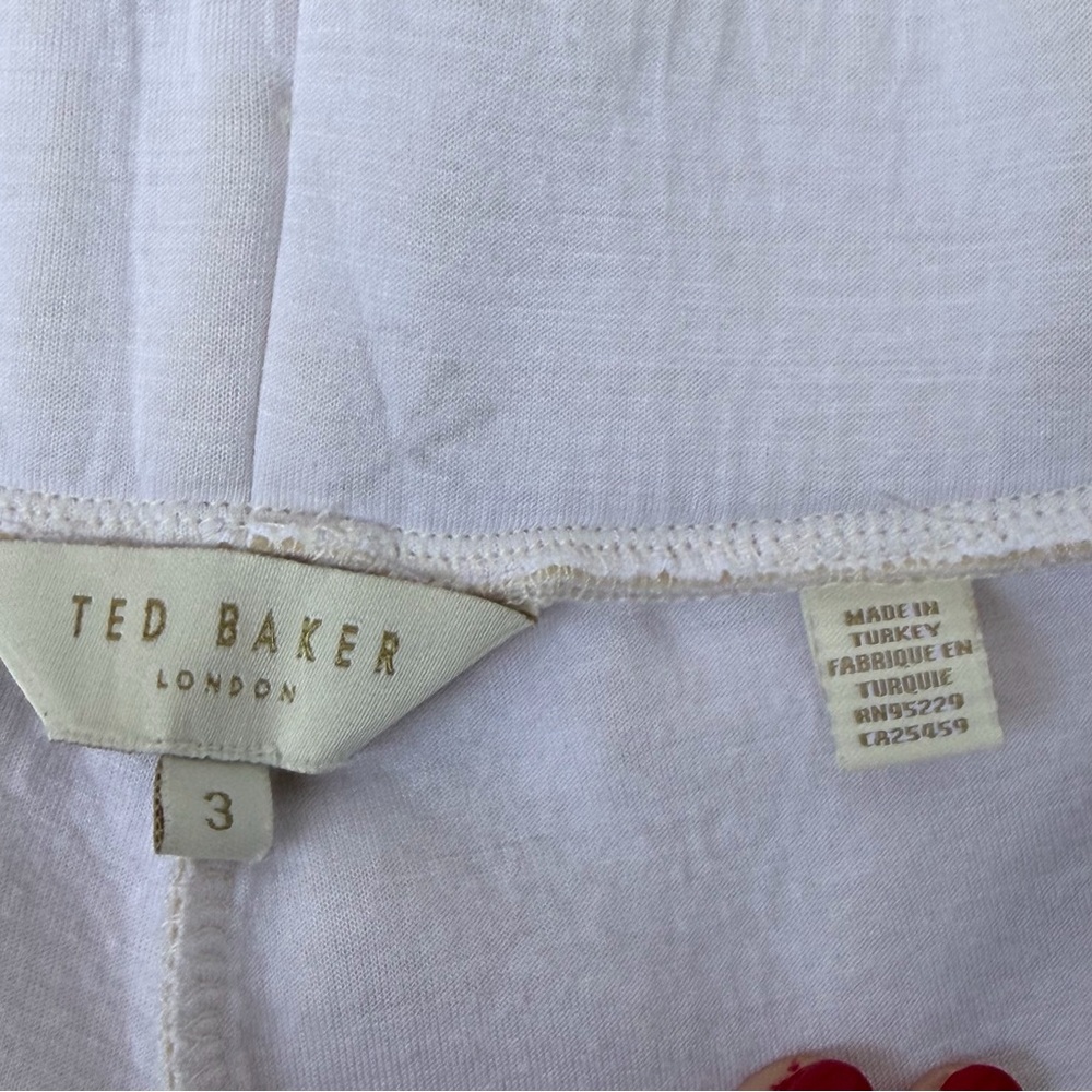 Ted Baker Relaxed Fit Drawstring Pants / Joggers, White, Medium - Picture 8 of 17